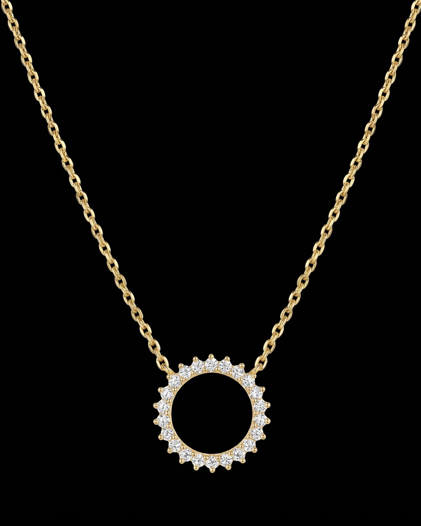 Sunshine Zircon Necklace Gold Plated