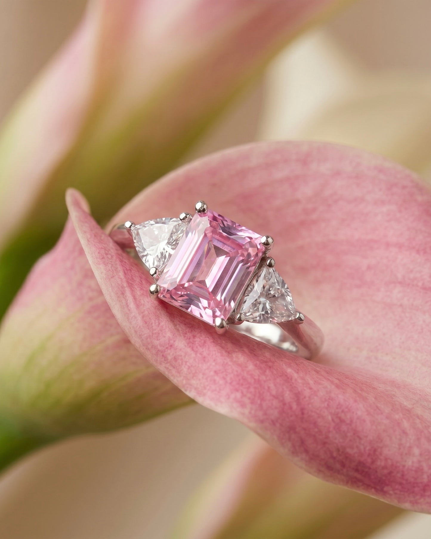 Pink Zircon Bloom Ring