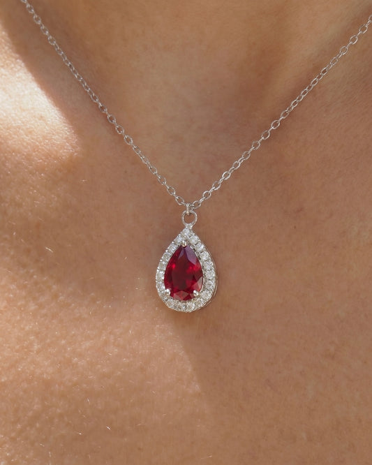 Ruby Drop Necklace