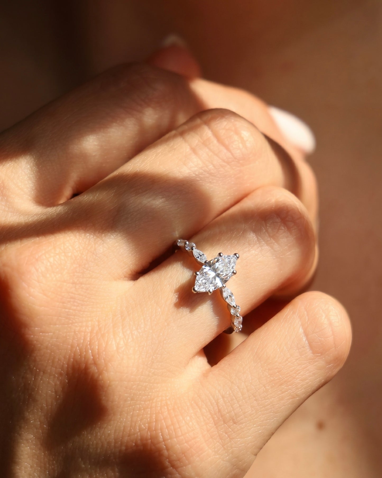 Heavenly Marquise Moissanite Ring
