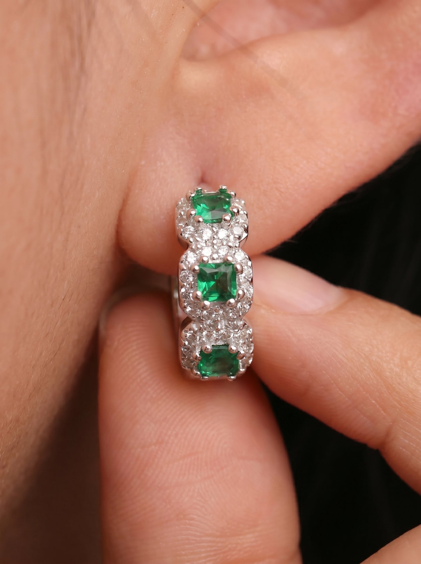 Green Emerald Earrings