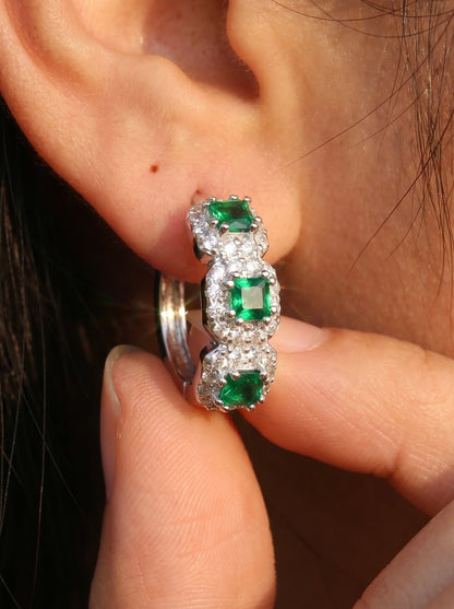 Green Emerald Earrings