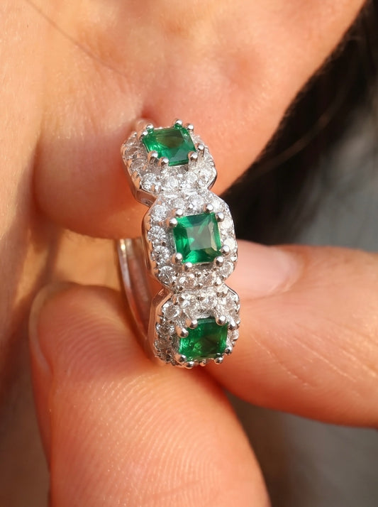 Green Emerald Earrings