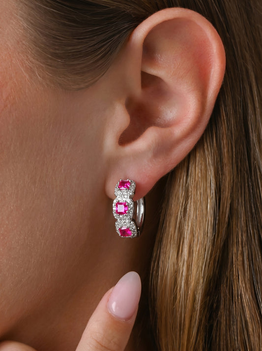 Glossy Ruby Earrings