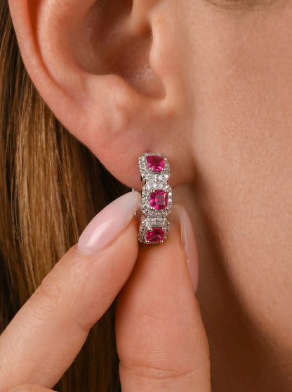 Glossy Ruby Earrings