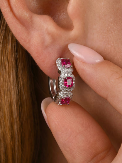 Glossy Ruby Earrings