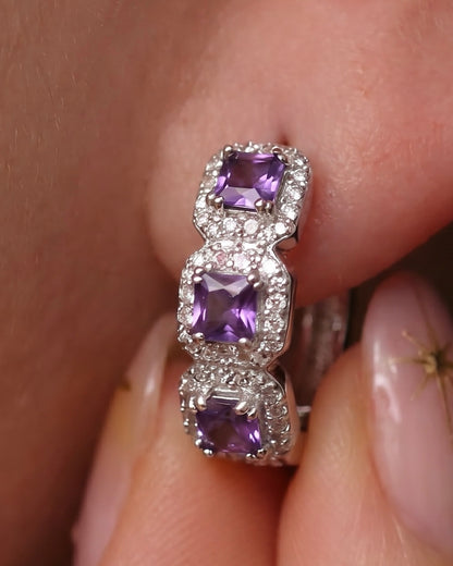 Purple Zircon Earrings