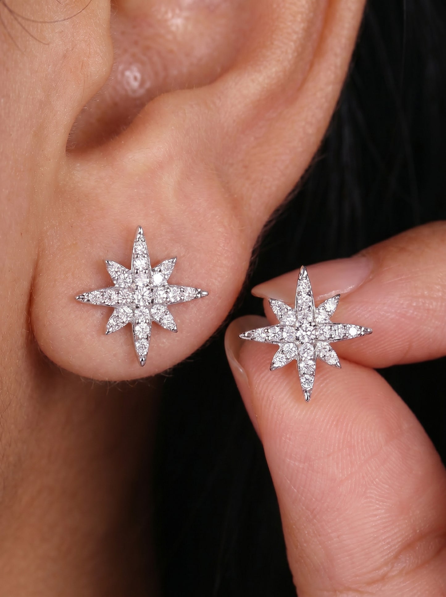Lady Star Zircon Earrings