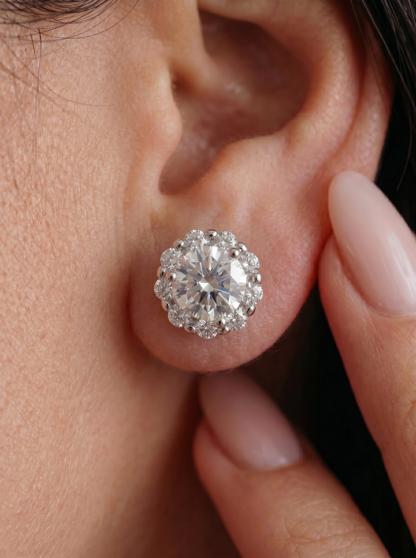 Flower Zircon Earrings