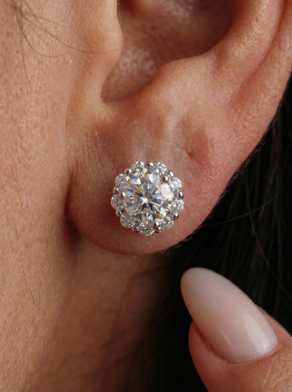 Flower Zircon Earrings
