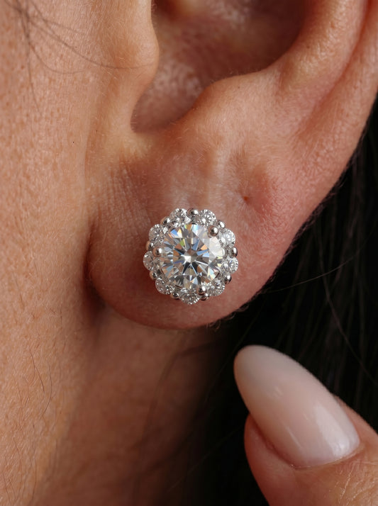 Flower Zircon Earrings