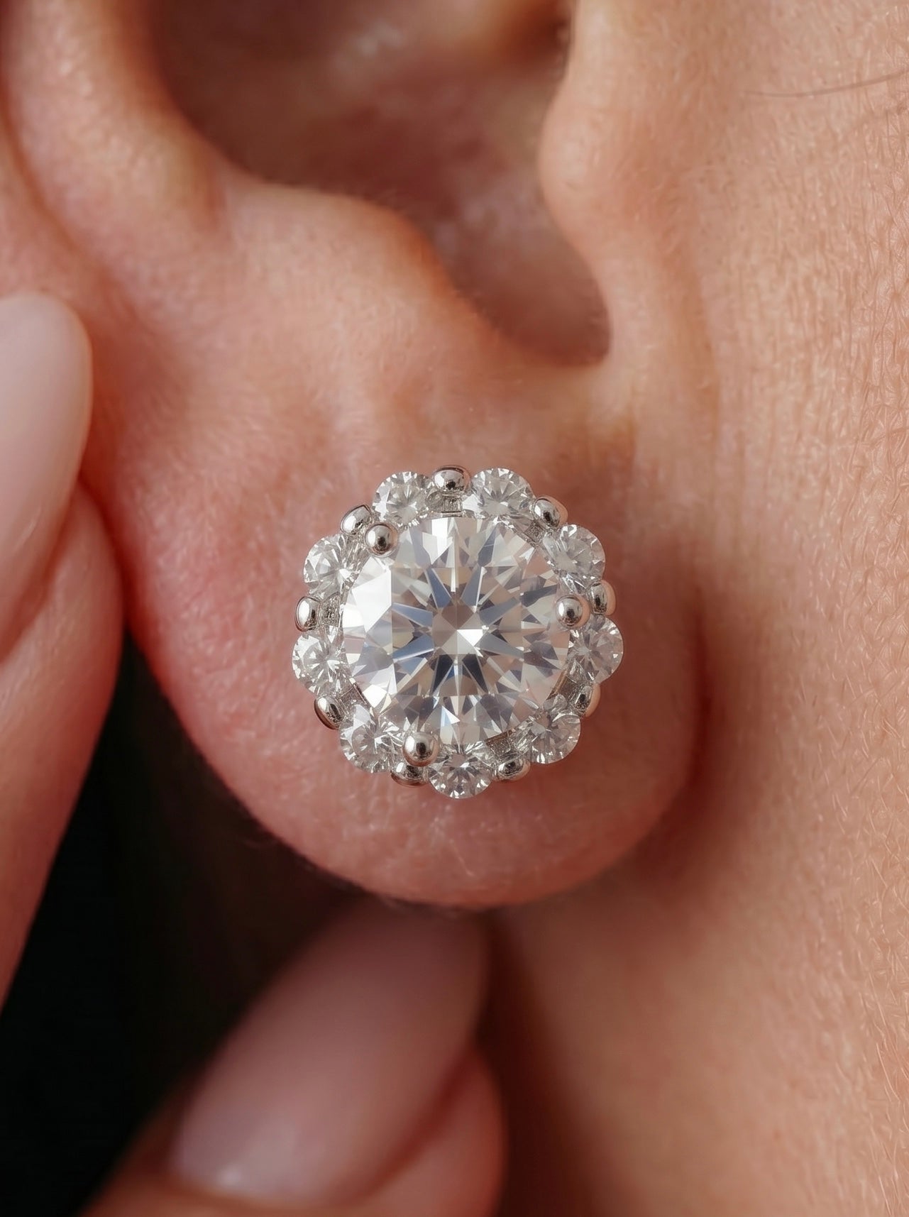 Flower Zircon Earrings