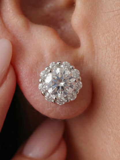 Flower Zircon Earrings