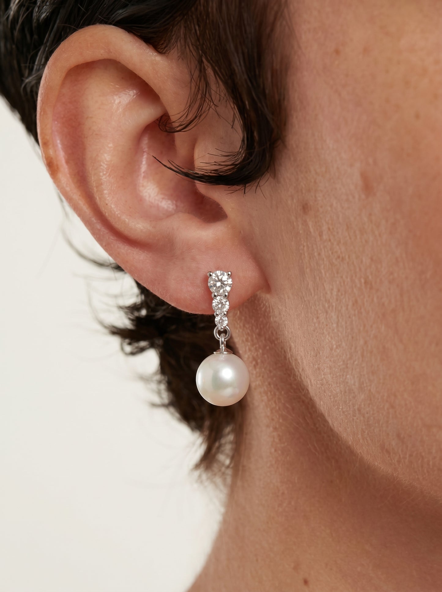 Pearl & Zircon Earrings