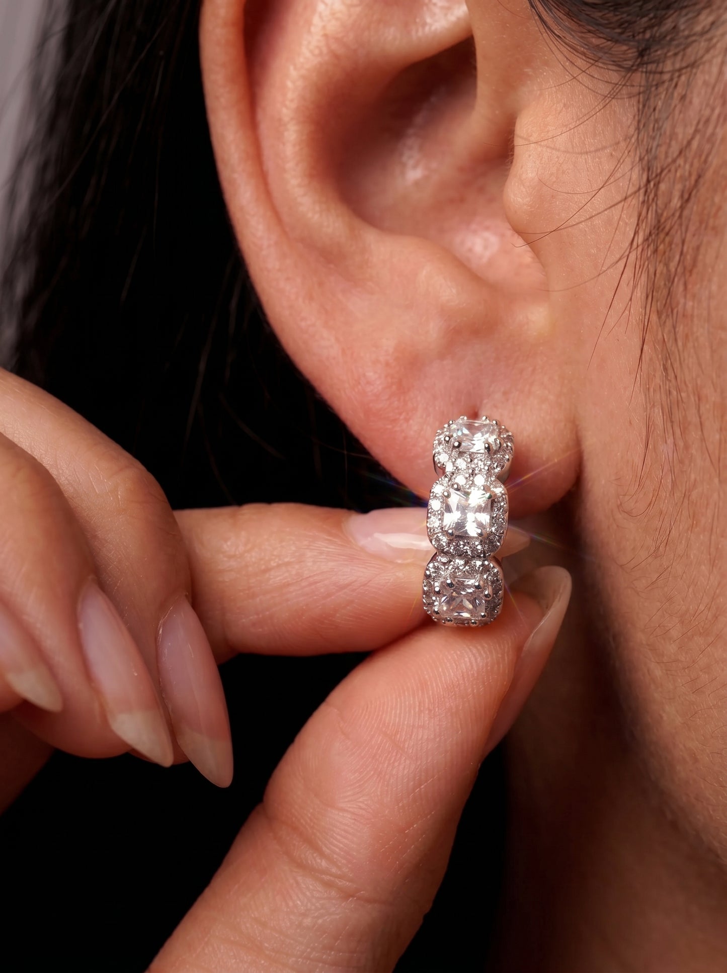 Zircon Solitaire Earrings