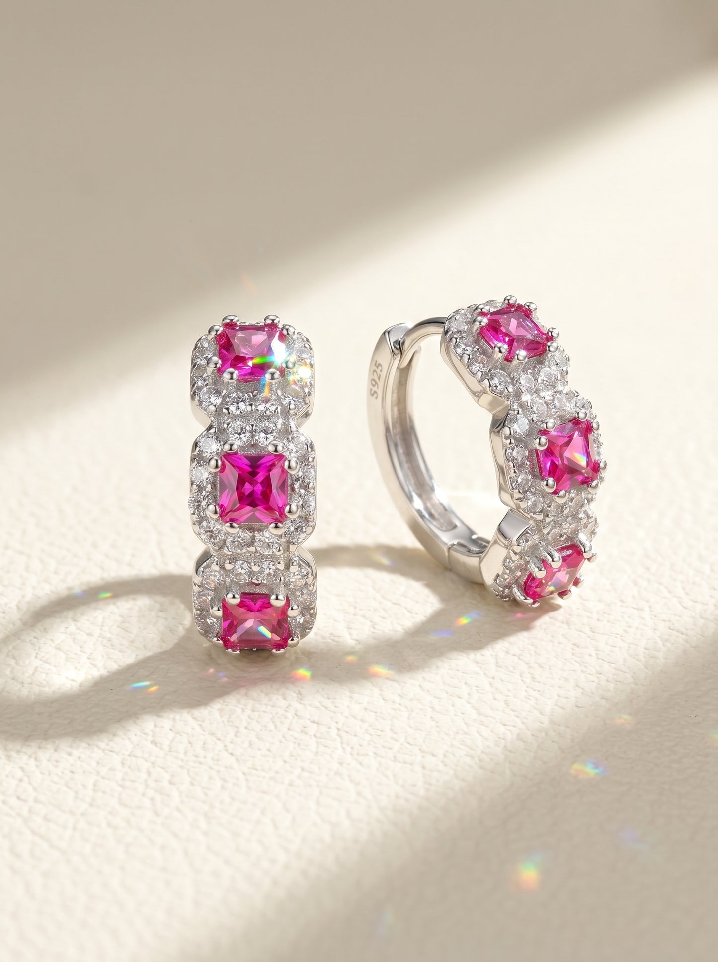 Glossy Ruby Earrings