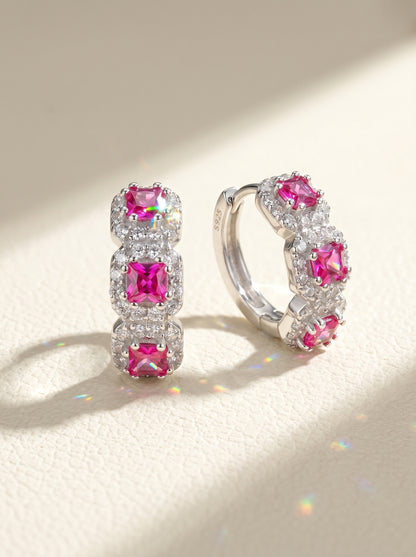 Glossy Ruby Earrings