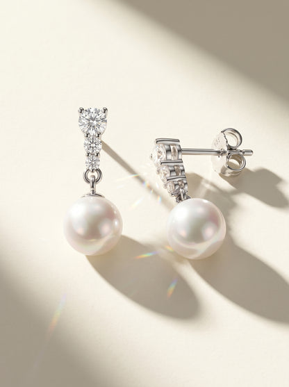 Pearl & Zircon Earrings