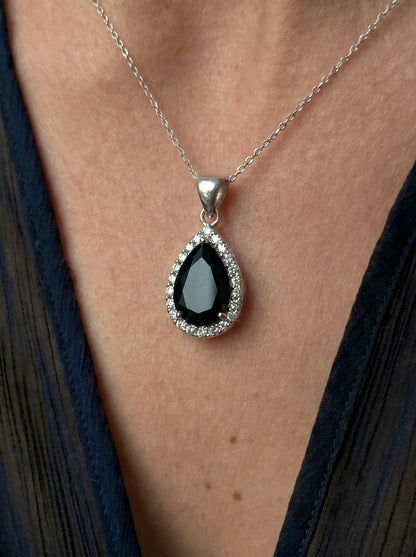 Black Pear Necklace