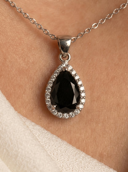 Black Pear Necklace