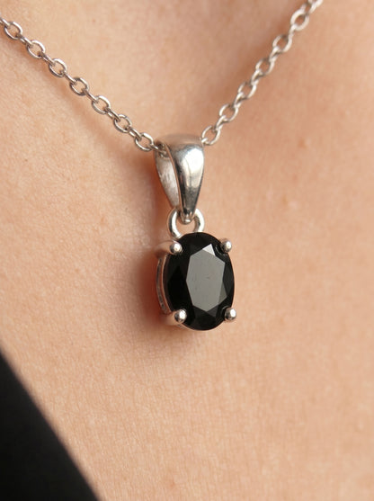 Black Oval Necklace