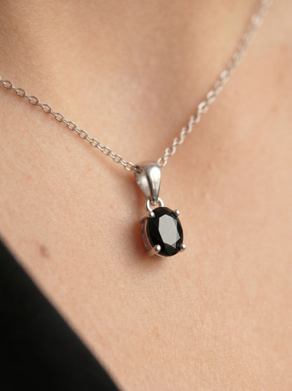 Black Oval Necklace