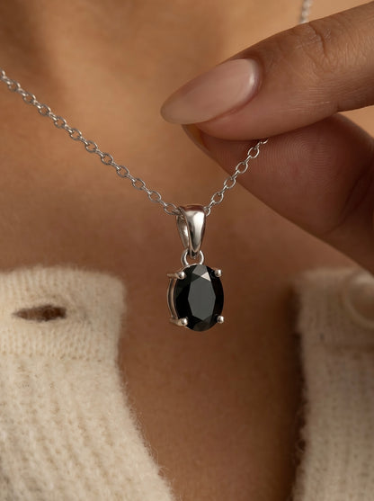 Black Oval Necklace