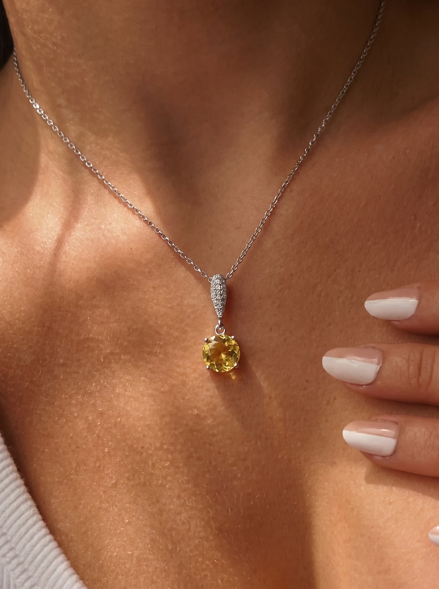 Eternity Citrine Necklace