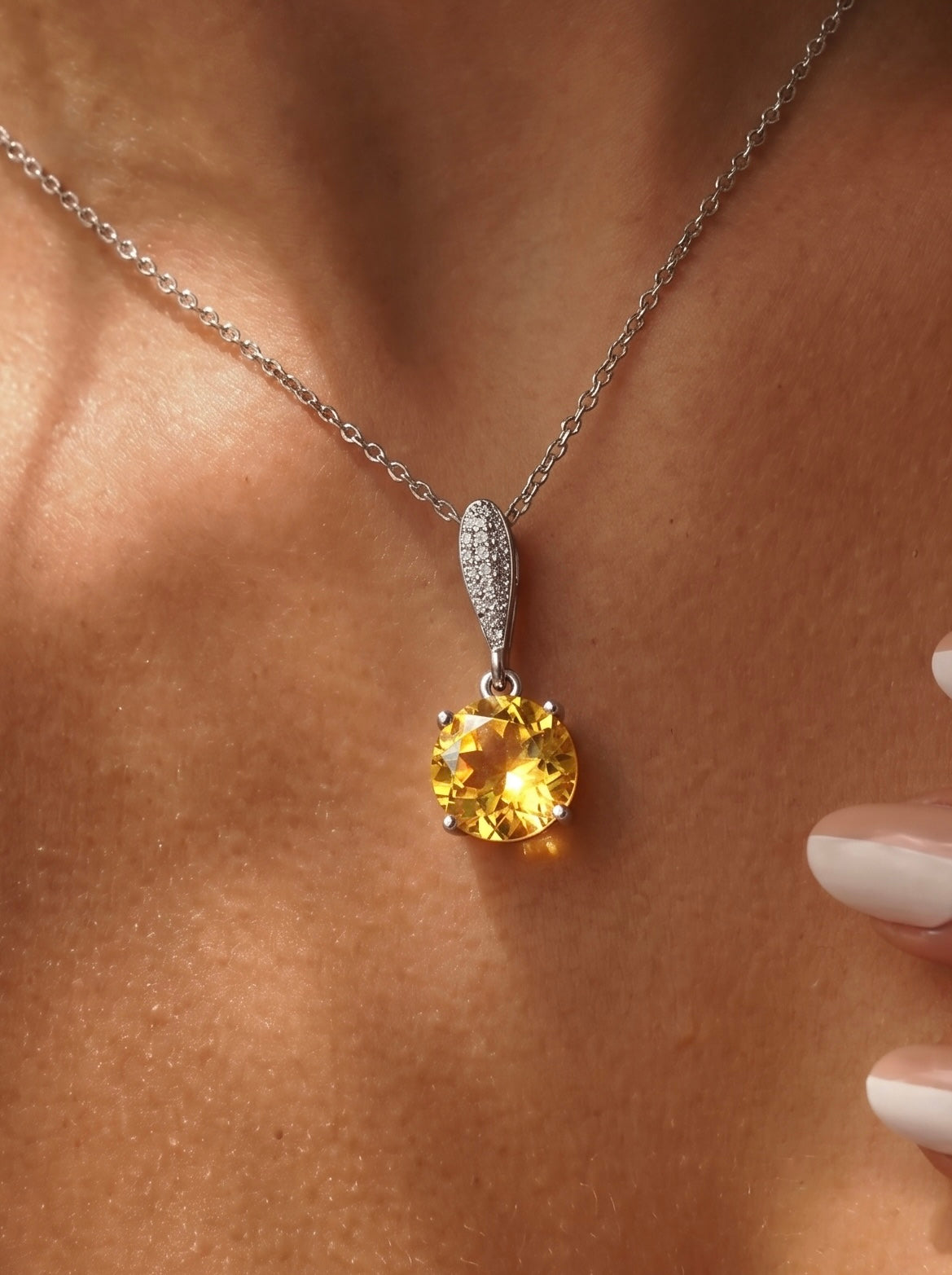 Eternity Citrine Necklace