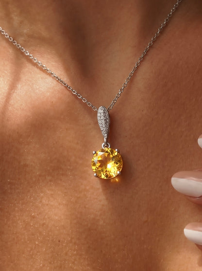 Eternity Citrine Necklace