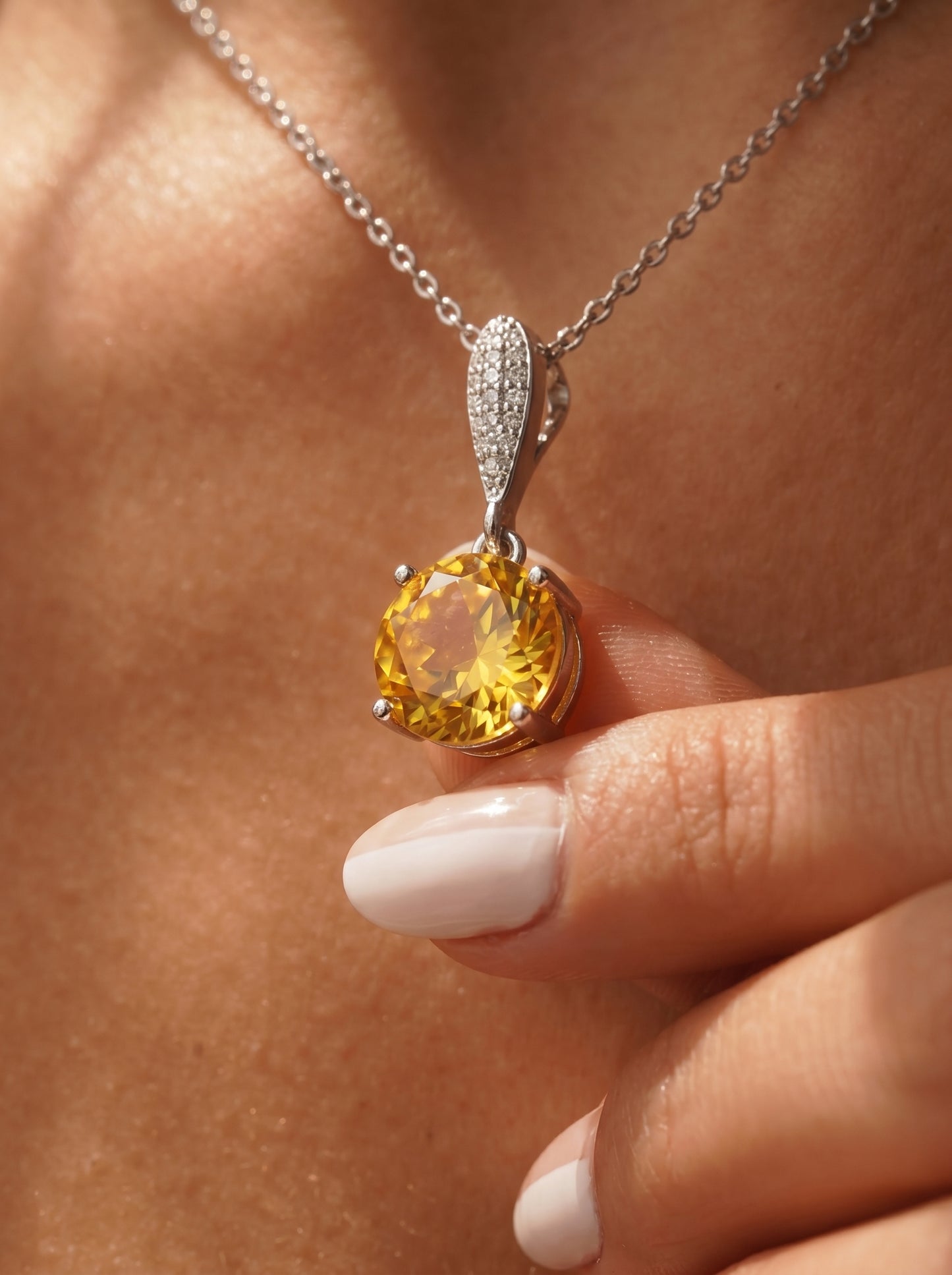 Eternity Citrine Necklace