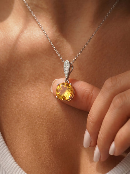 Eternity Citrine Necklace