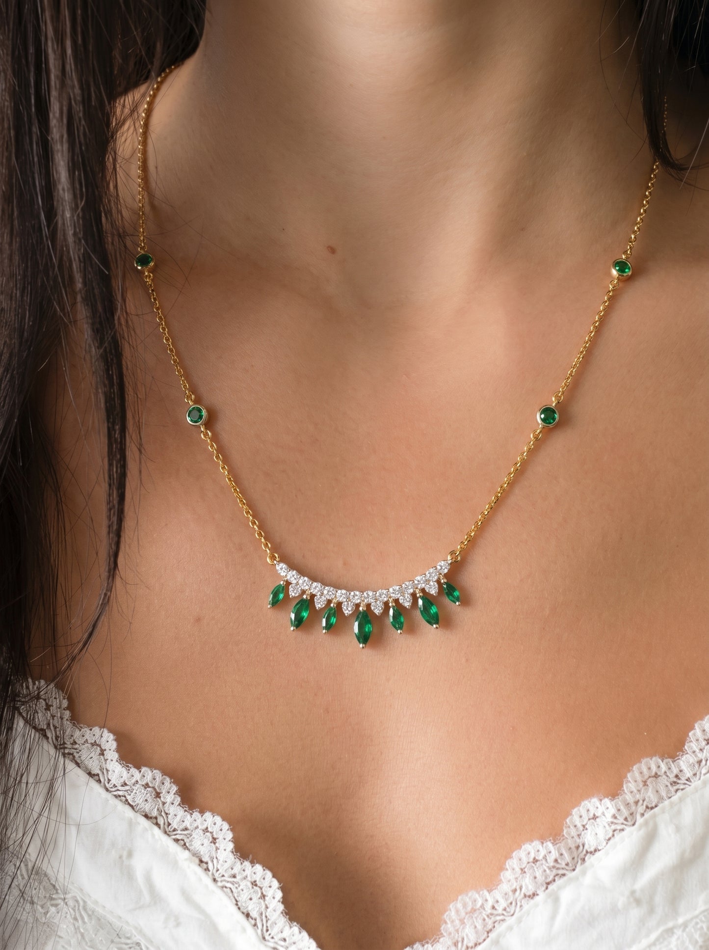 Crown of Emeralds Necklace