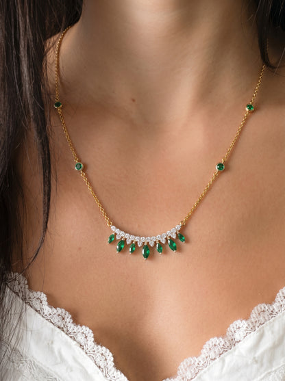 Crown of Emeralds Necklace