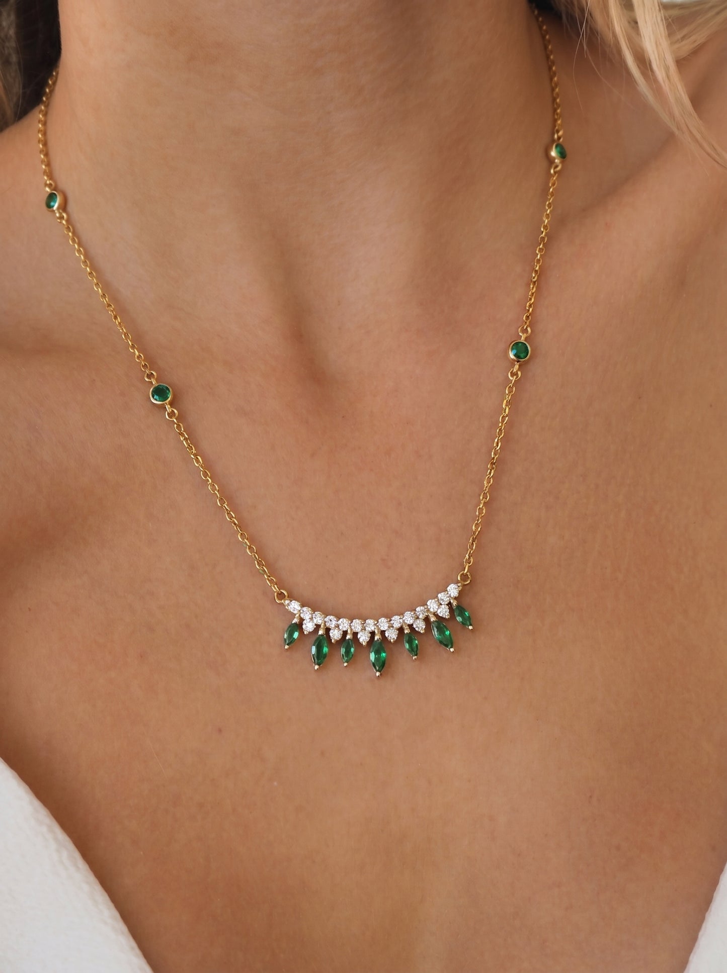 Crown of Emeralds Necklace