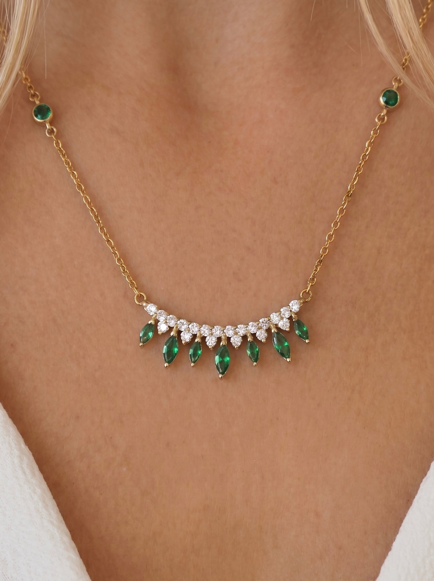 Crown of Emeralds Necklace