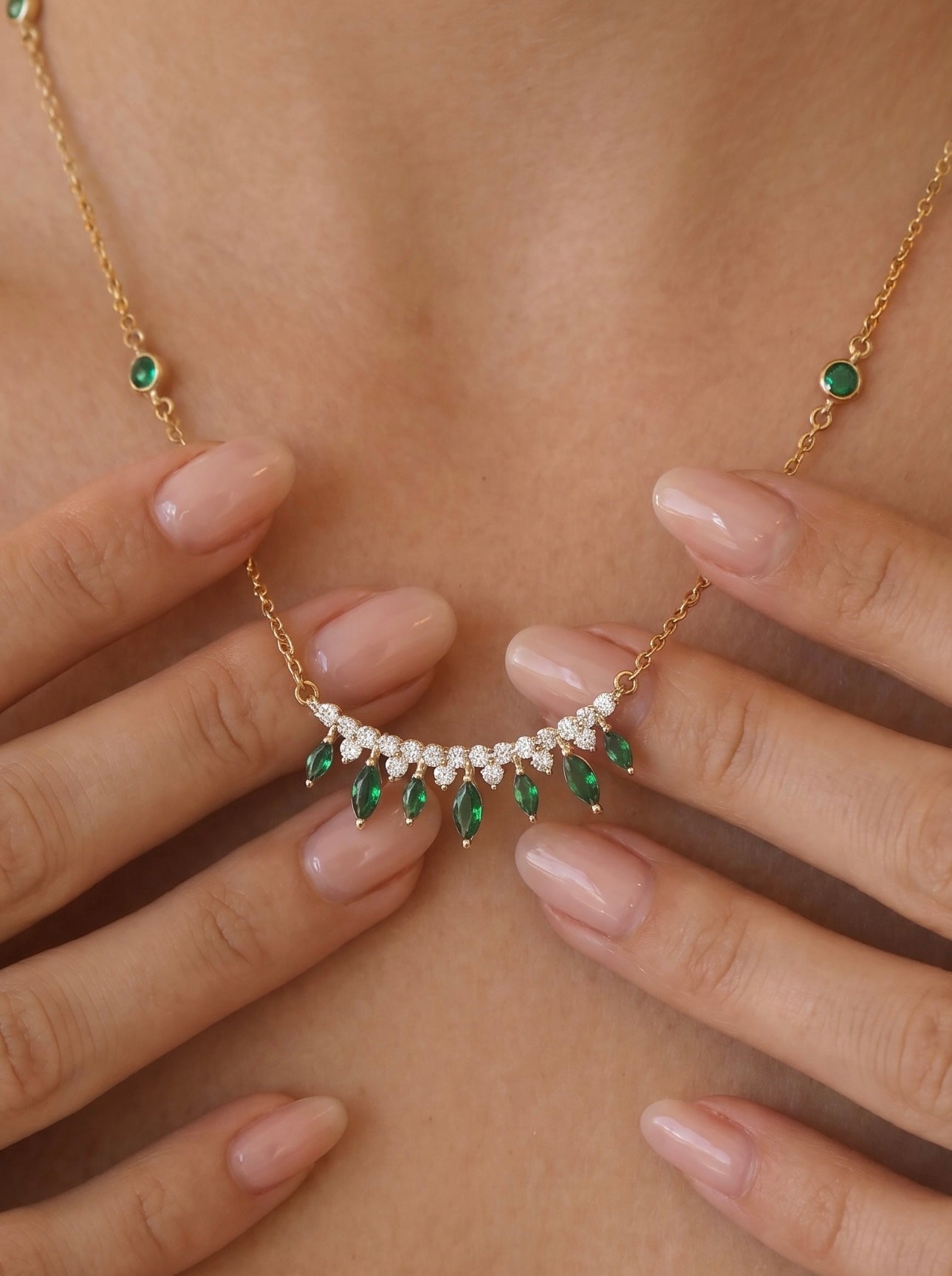 Crown of Emeralds Necklace