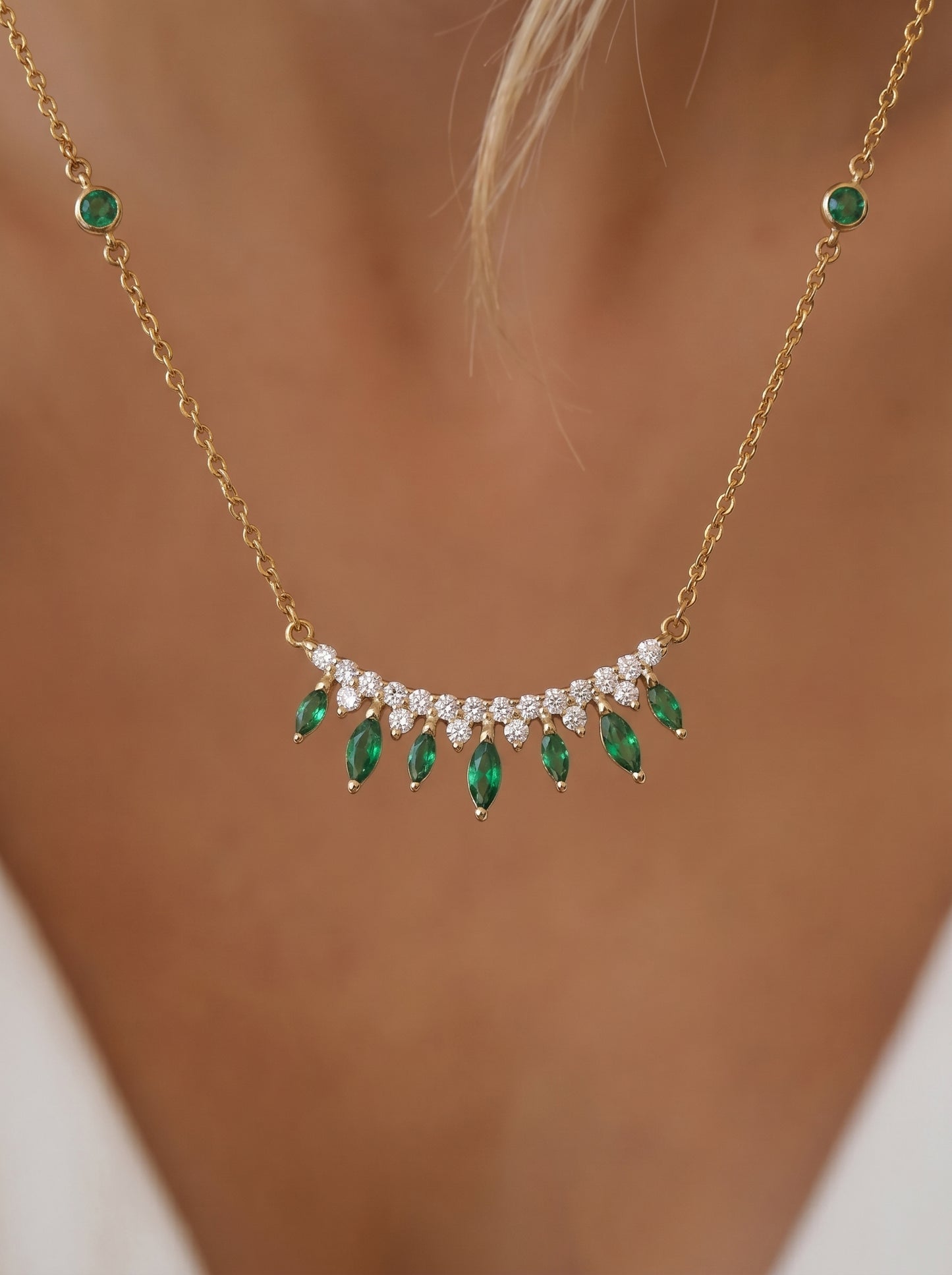 Crown of Emeralds Necklace