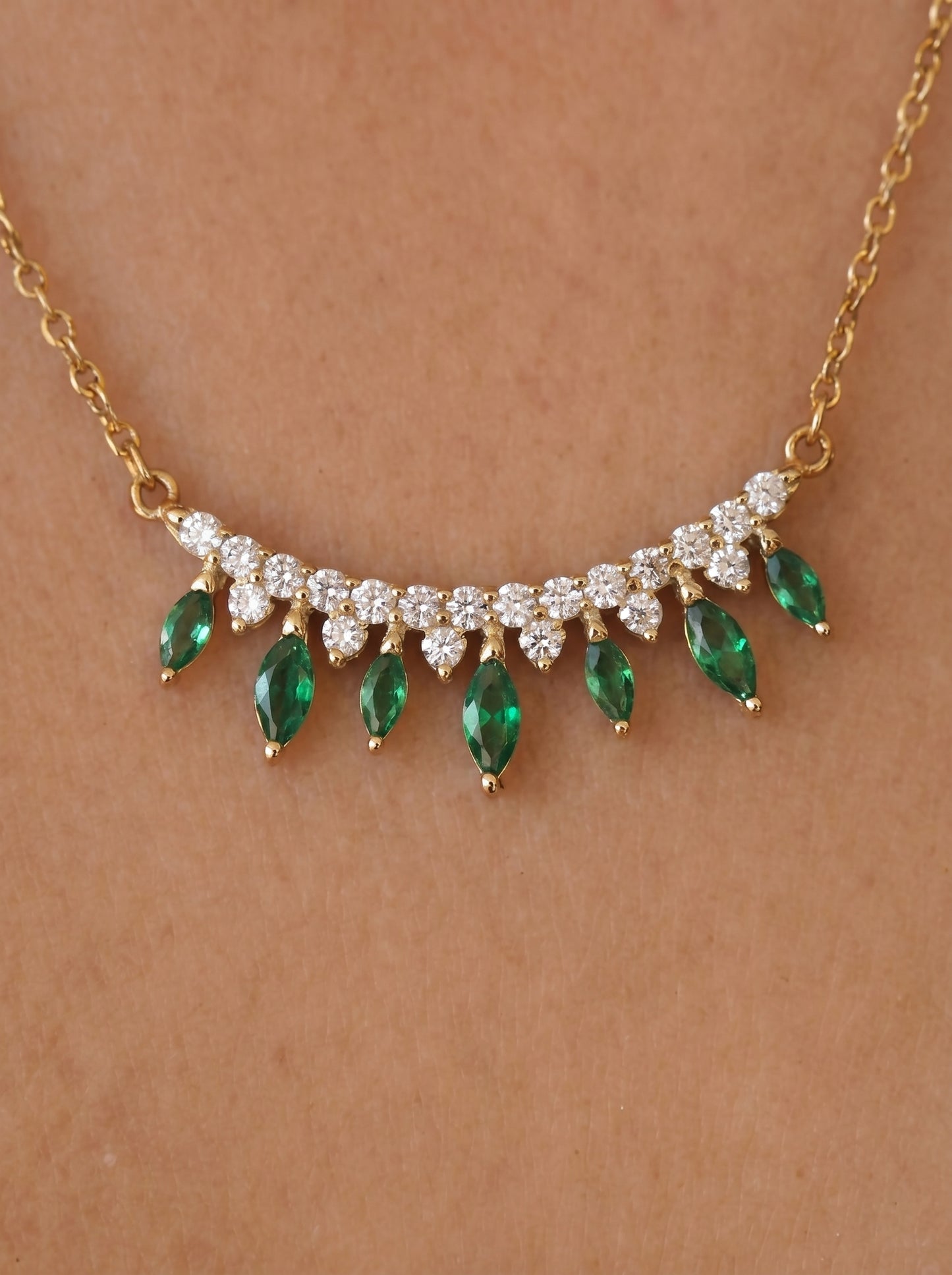 Crown of Emeralds Necklace