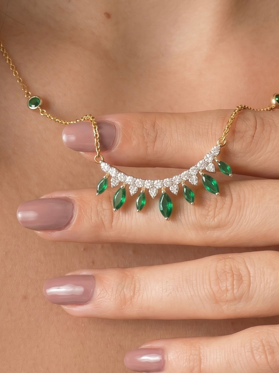 Crown of Emeralds Necklace