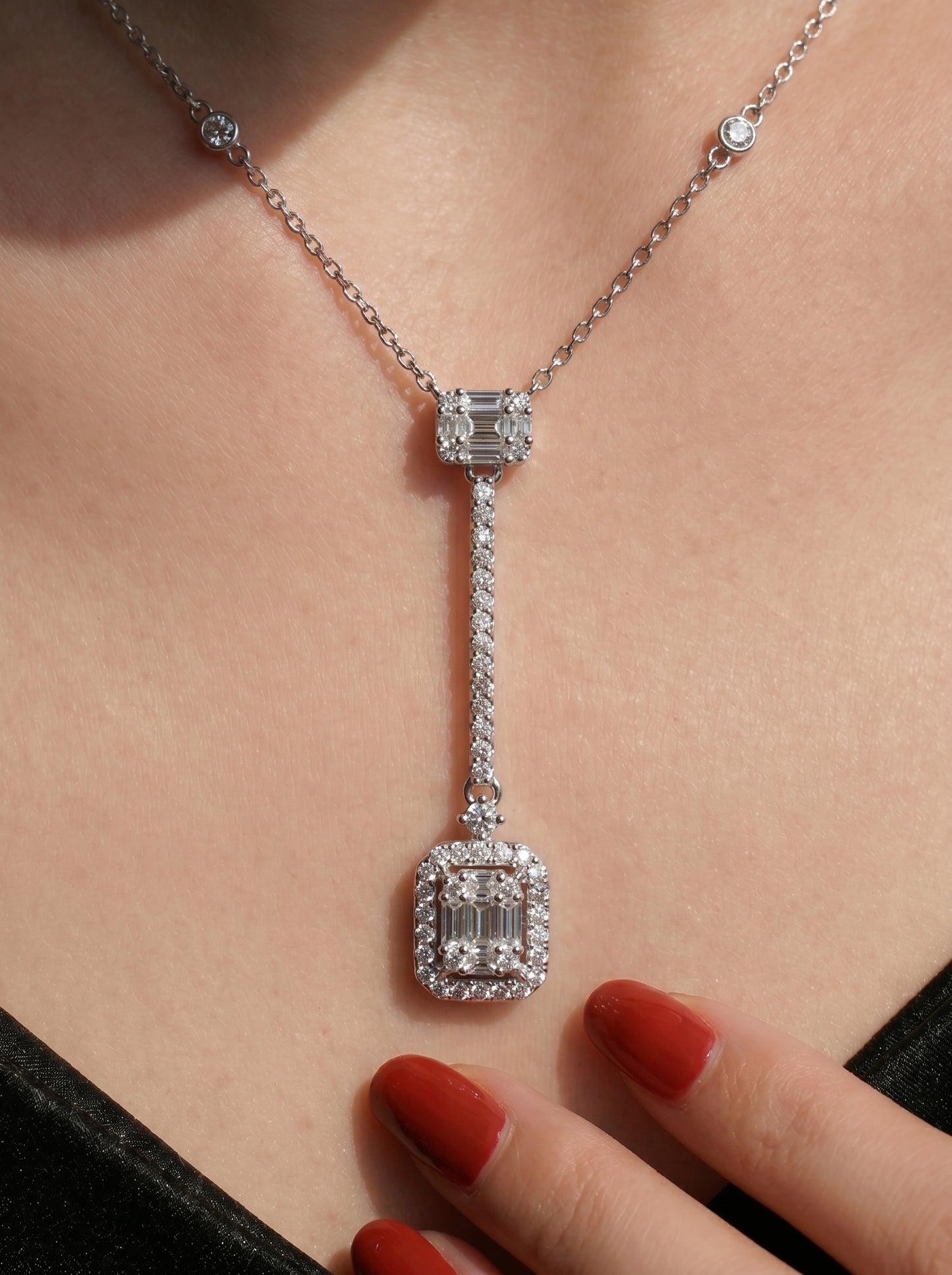 Falling Light Lariat Necklace