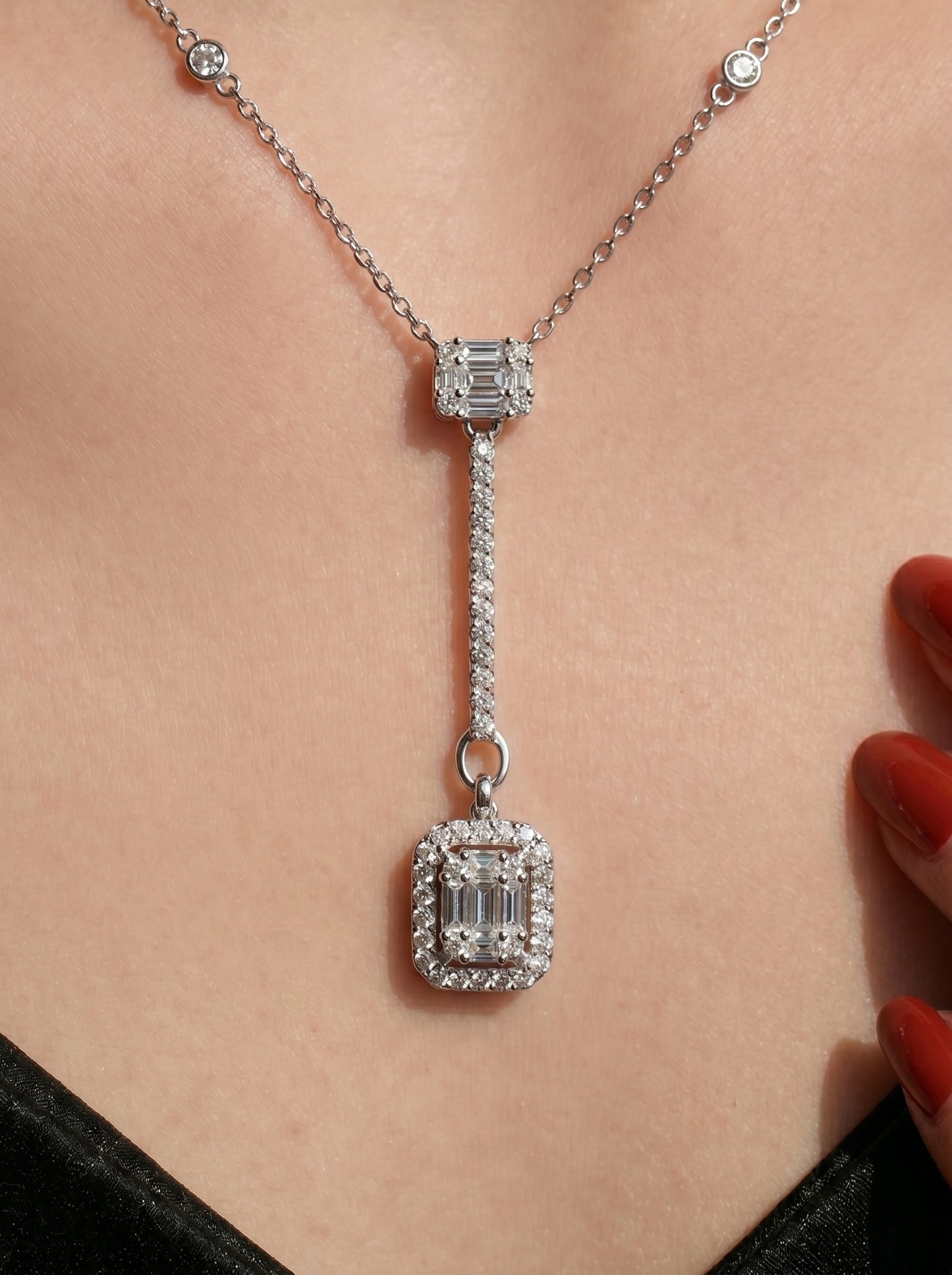 Falling Light Lariat Necklace