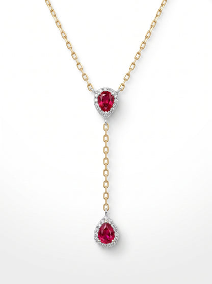 Ruby Royale Lariat Necklace