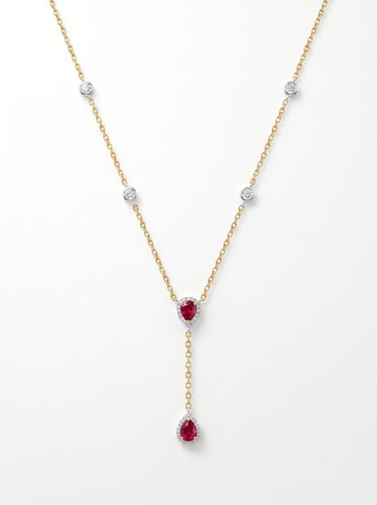 Ruby Royale Lariat Necklace