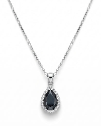 Black Pear Necklace
