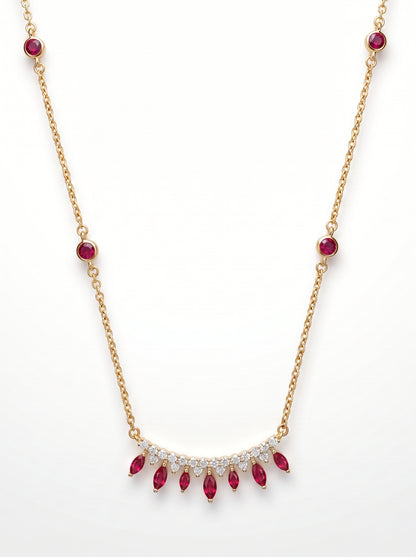Crown of Rubies Necklace