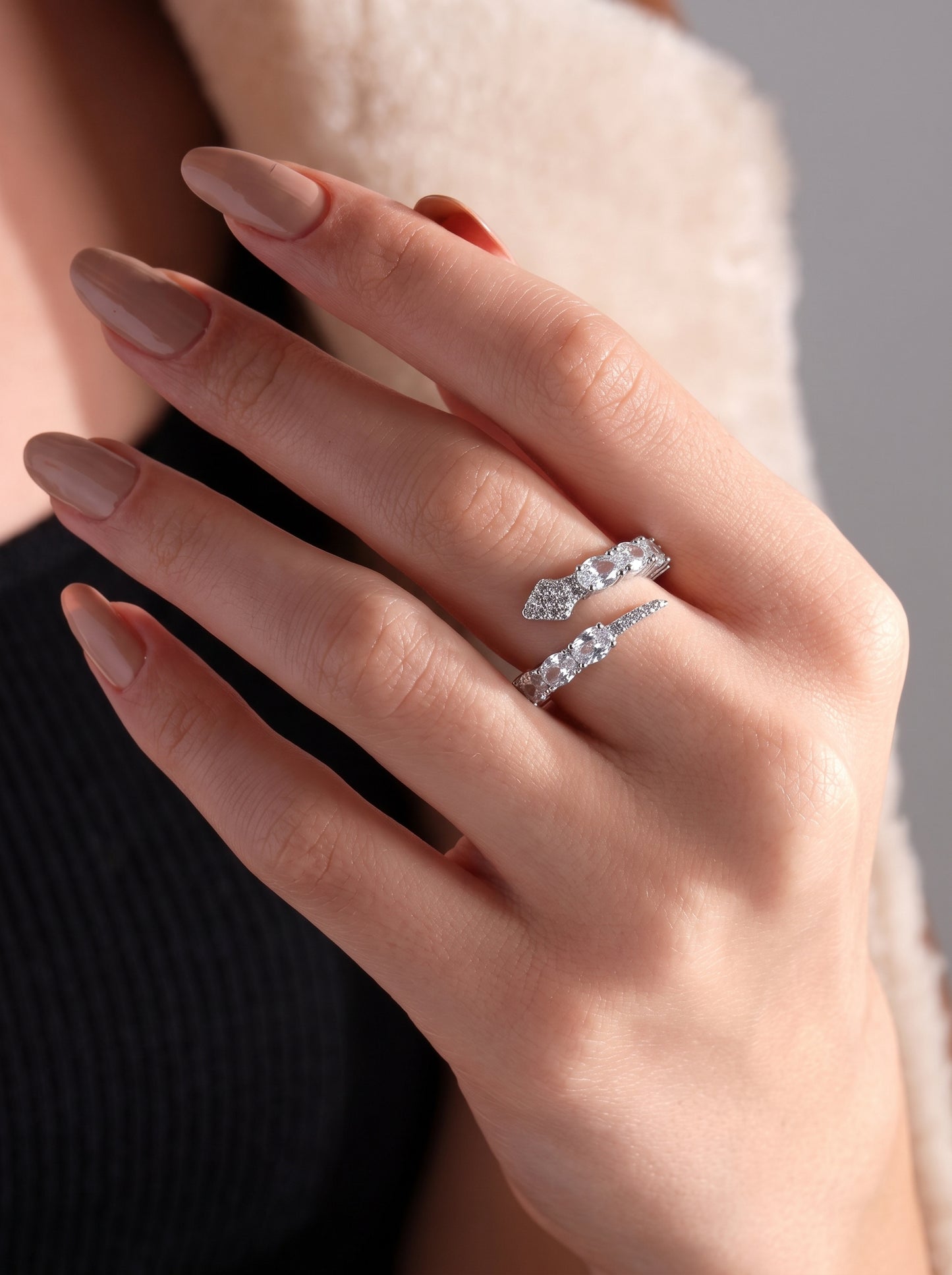 Snake Embrace Adjustable Ring