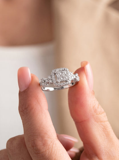 Crystal Halo Rings