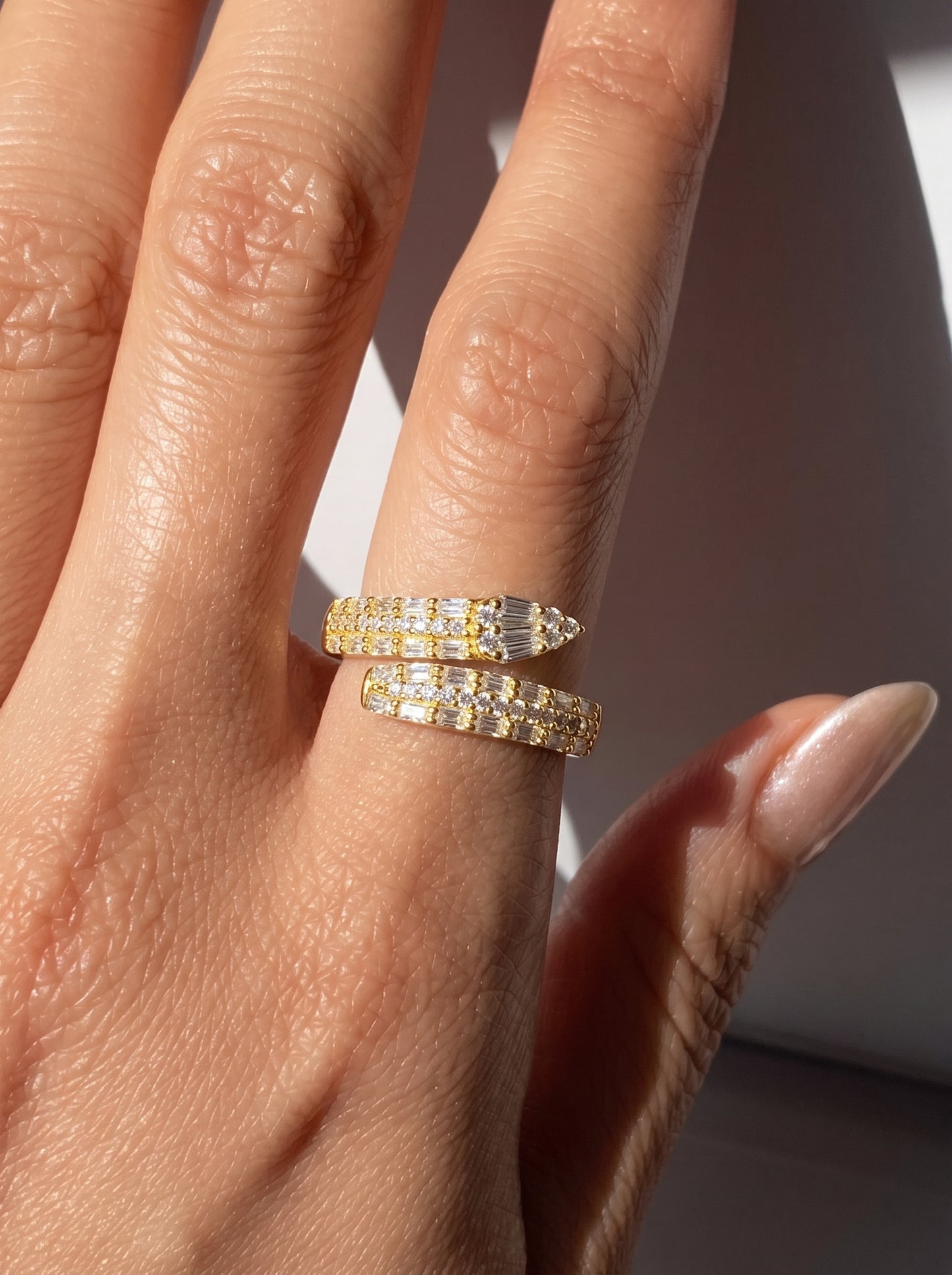 Golden Snake Adjustable Ring