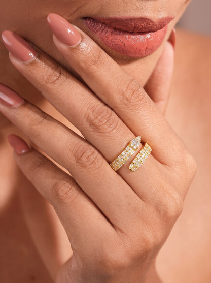 Golden Snake Adjustable Ring